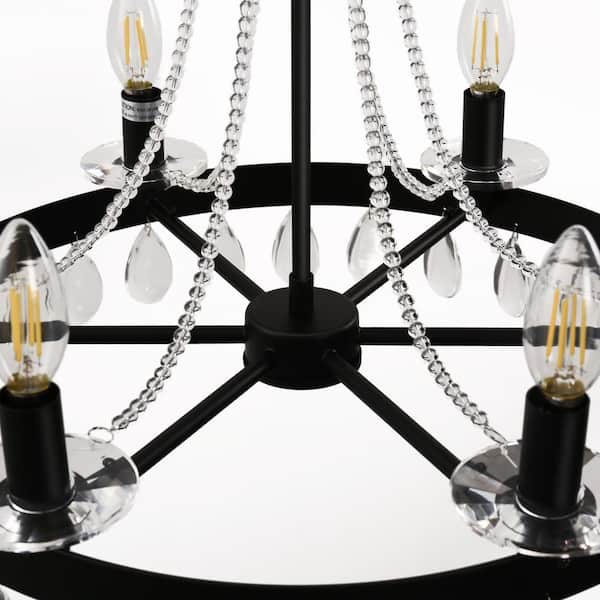 Have a question about YANSUN 6-Light Black Chandelier with