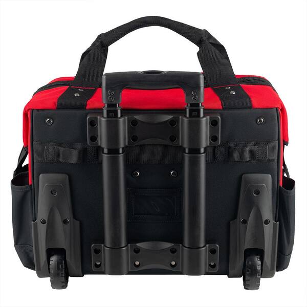 18 in. 18-Pocket Pro Rolling Tool Bag in Black