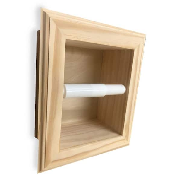 Rebel-7 recessed in wall plastic toilet paper holder - 5.5 x 5.5 - WG Wood  Products