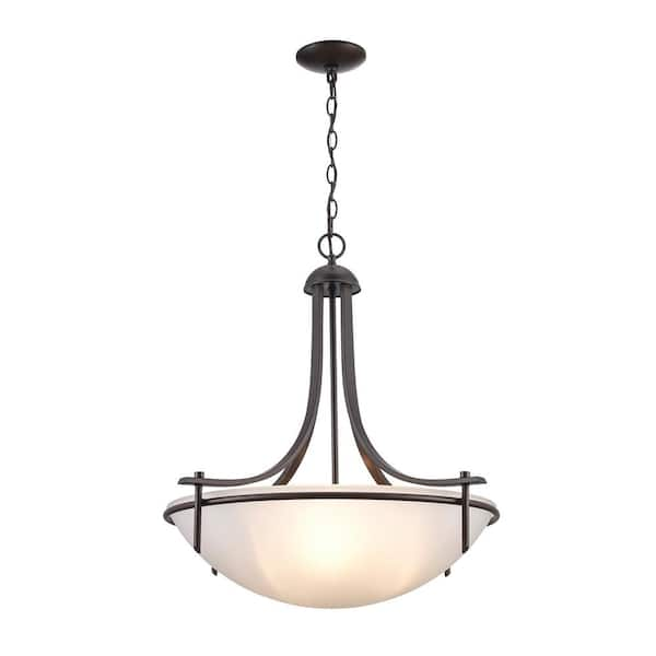 Bel Air Lighting Vitalian 25.75 in. 3-Light Oil Rubbed Bronze Pendant ...