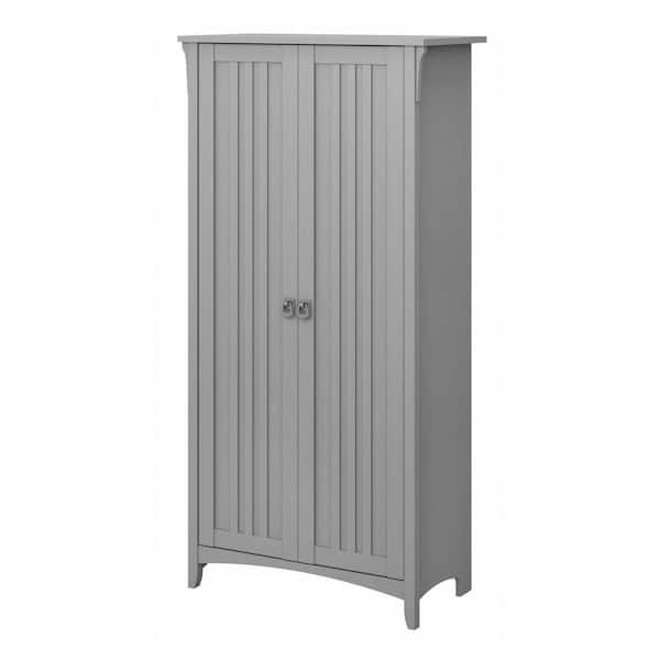 Bush Furniture Salinas Cape Cod Gray 62.95 in. Accent Storage Cabinet with Doors and Adjustable Shelves