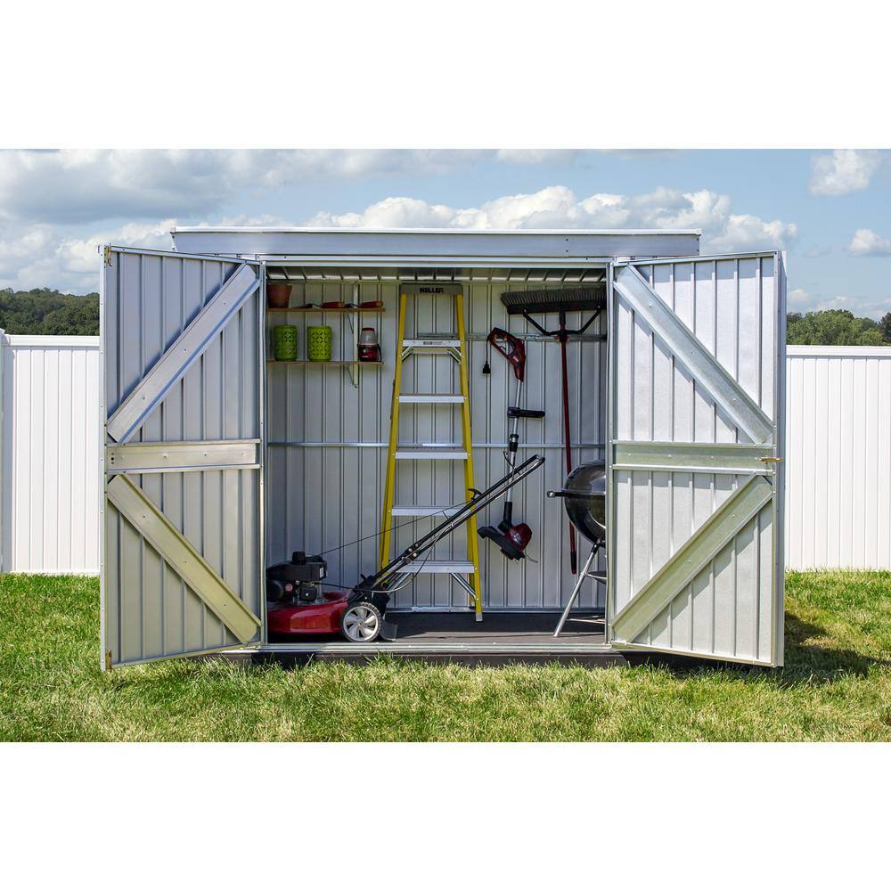 8 ft. x 4 ft. Silver Galvalume Steel Storage Shed