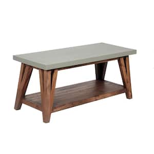 Brookside 40 in. W Wood with Concrete-Coating Entryway Bench