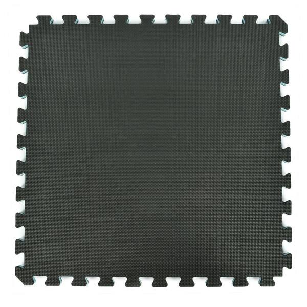 Greatmats Home Sport and Play Black/Gray 24 in. x 24 in. x 7/8 in. Foam Interlocking Floor Tile (Case of 25)