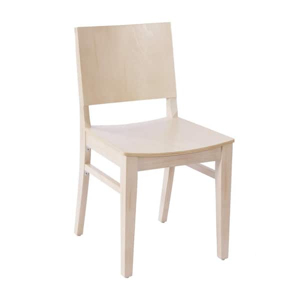 Carnegy Avenue Naples Commercial Grade Solid Wood Dining Chair with Curved Backrest and Antique White Finish