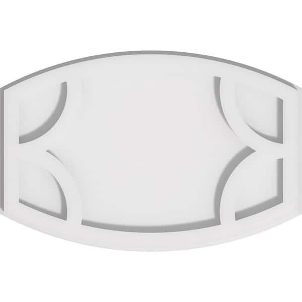 Ekena Millwork 1 in. P X 14 in. W X 9-3/8 in. H Kailey Architectural Grade PVC Contemporary Ceiling Medallion