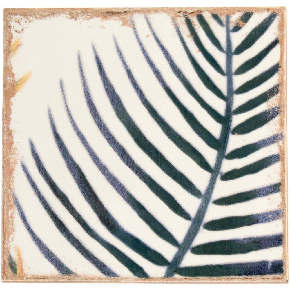 Sonata Decor 8" x 8" Multicolor Ceramic Wall Tile