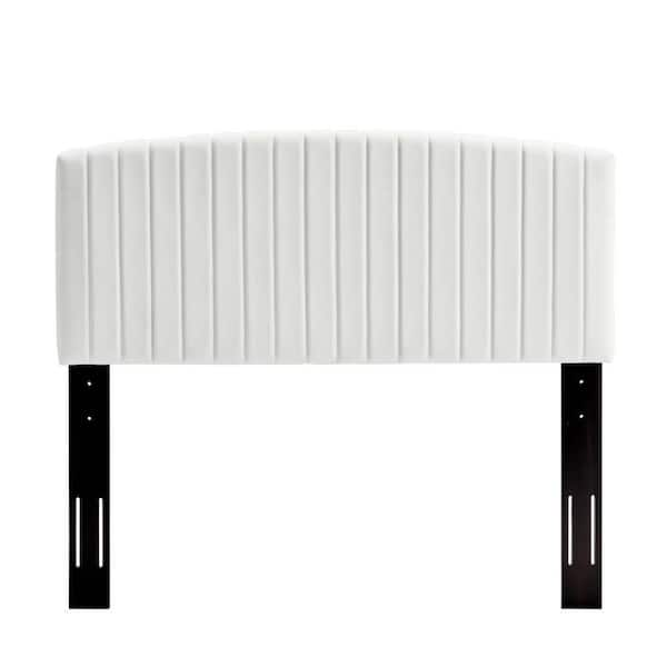 MODWAY Rebecca Performance Velvet Full / Queen Headboard in White MOD ...