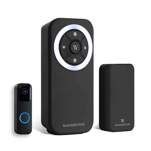 Wasserstein Wireless Doorbell Chime Compatible with Blink Video Doorbell (1-Pack, Black)
