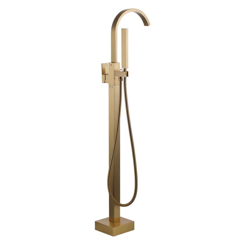 1 Handle Bathroom Freestanding Tub Filler with Diverter