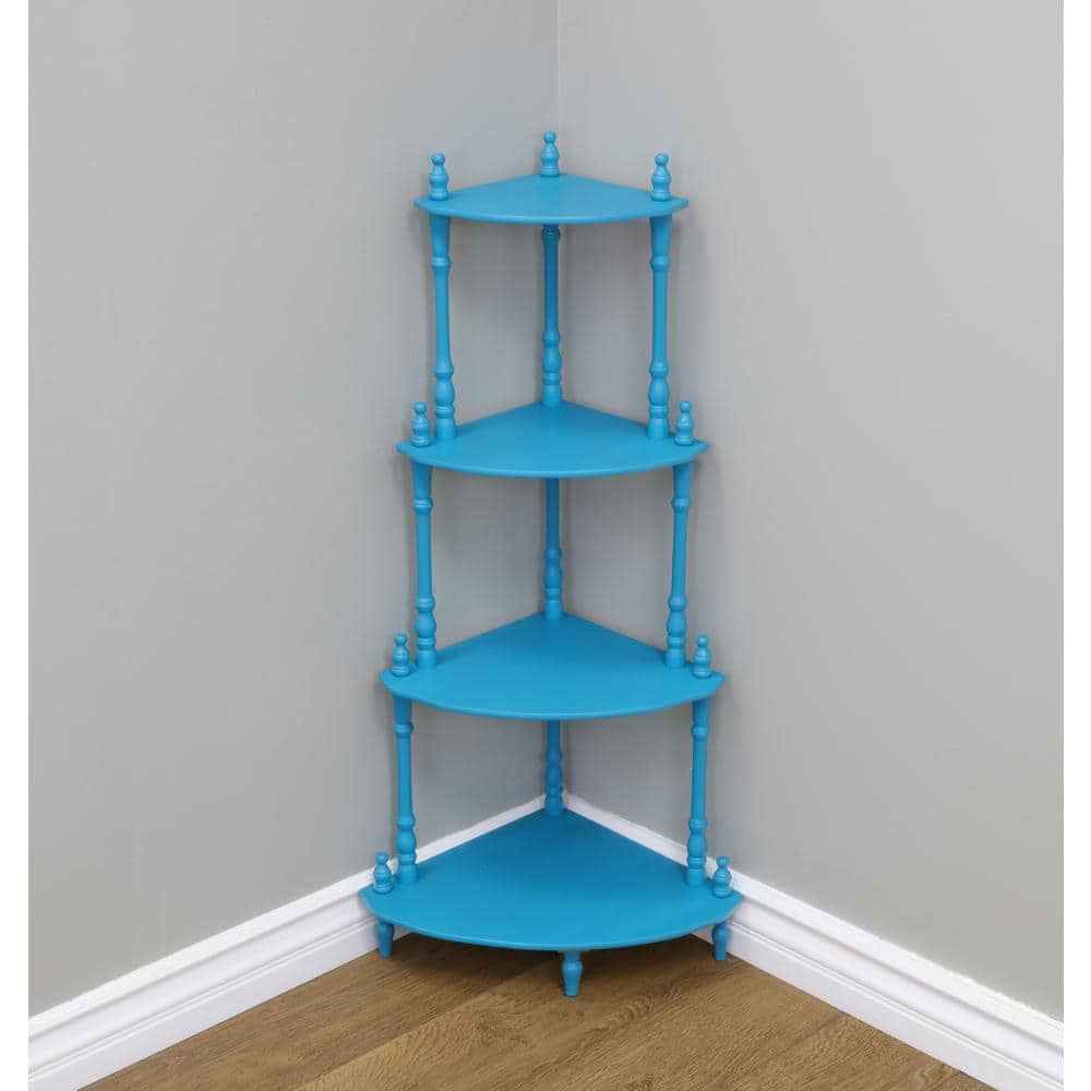 5-Tier Corner Decorative Shelving Rack in White - thumbnail 9