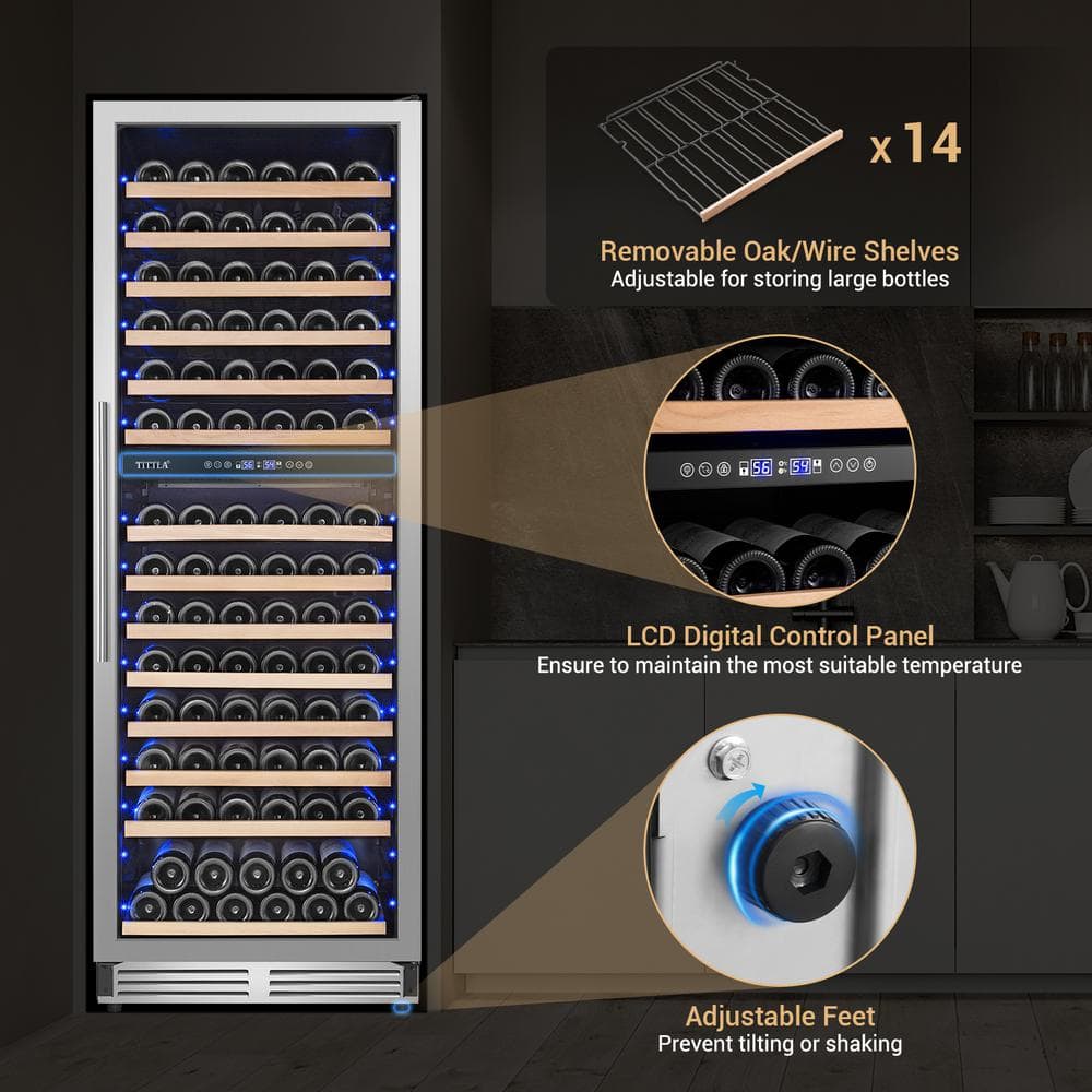 24" Dual Zone Stainless Steel Wine Cooler with Interior Lighting