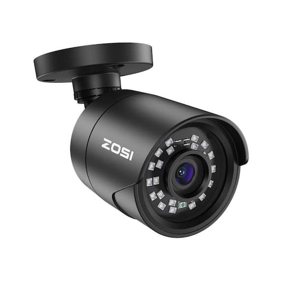 Hardwired 1080p Bullet Outdoor Home Security Camera 4-in-1 Compatible for TVI/CVI/AHD/CVBS DVR, Black