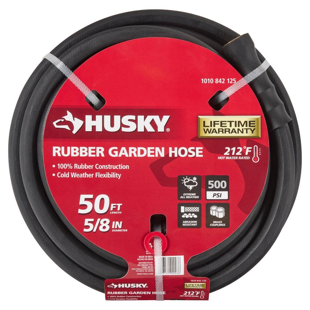 5/8 in. x 50 ft. Heavy-Duty Rubber Water Hose
