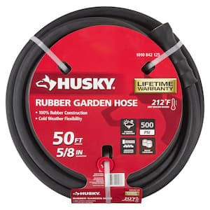 5/8 in. x 50 ft. Heavy-Duty Rubber Water Hose