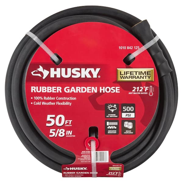 5/8 in. x 50 ft. Heavy-Duty Rubber Water Hose