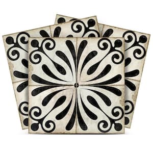 Black and Ivory B37 12 in. x 12 in. Vinyl Peel and Stick Tile (24 Tiles, 24 sq. ft./Pack)