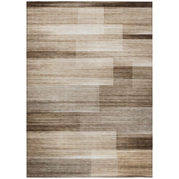 Chantille Machine Washable Indoor/Outdoor Abstract ACN2082 Brown 2 ft. 6 in. x 3 ft. 10 in. Area Rug