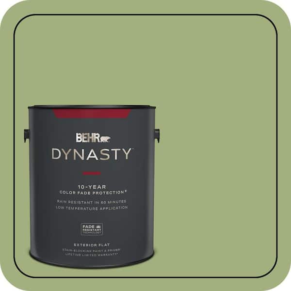 BEHR DYNASTY 1 gal. #M360-5 Fresh Guacamole Flat Exterior Stain-Blocking Paint & Primer