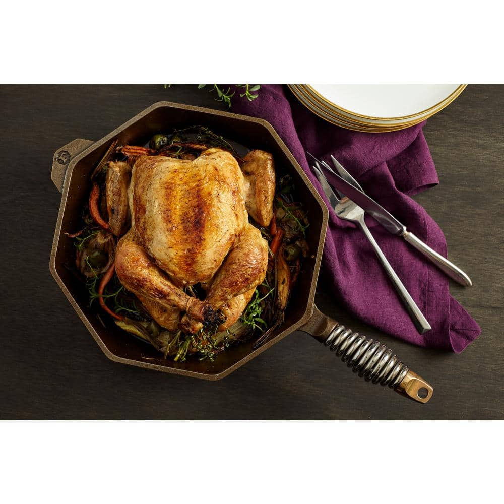 FINEX 12" Bronze Cast Iron Skillet with Stainless Steel Handle