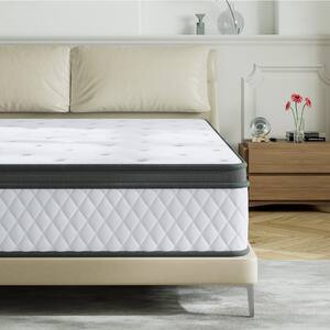 KING Size Medium Comfort Level Hybrid Memory Foam 12 in. Bed -in-a-Box Mattress