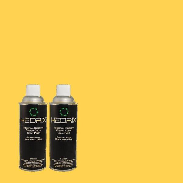 Hedrix 11 oz. Match of 330B-6 Lemon Sorbet Semi-Gloss Custom Spray Paint (2-Pack)