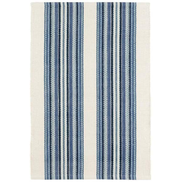 Road Runner Handwoven Blue 3 ft. x 8 ft. Outdoor Runner Rug