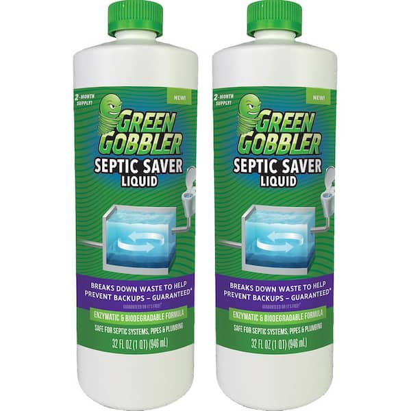 Green Gobbler 32 oz. Liquid Septic Saver Tank Treatment G8024 - The Home  Depot