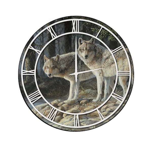 Unbranded "Shades of Grey" Full Coverage Art and White Numbers Imaged Wall Clock