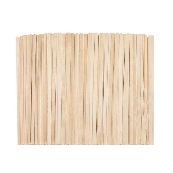 Natural Beige Wood Disposable Stirrers Birch Coffee Tableware Splinter-Free Smooth Ends (500 Per Case)