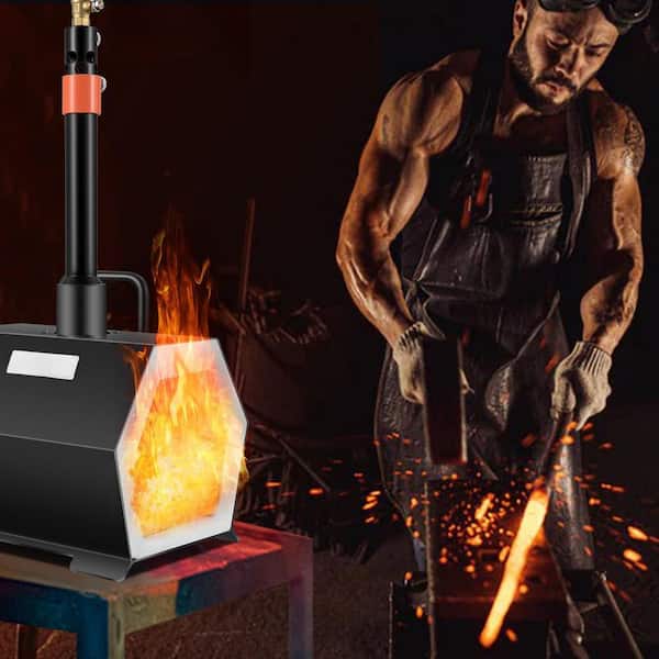 Propane Forge Portable Single Burner Tool and Knife Making Large Capacity Blacksmith Farrier Forges Furnace Natural Gas