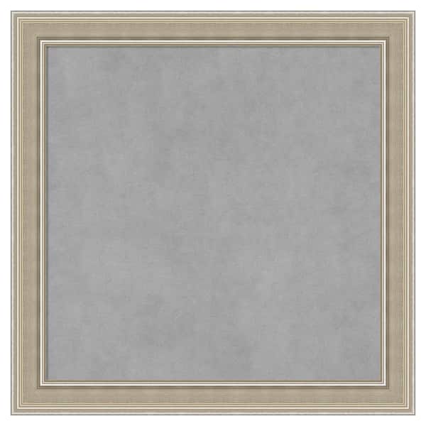 Amanti Art Mezzo Silver 24 in. x 24 in. Framed Magnetic Board