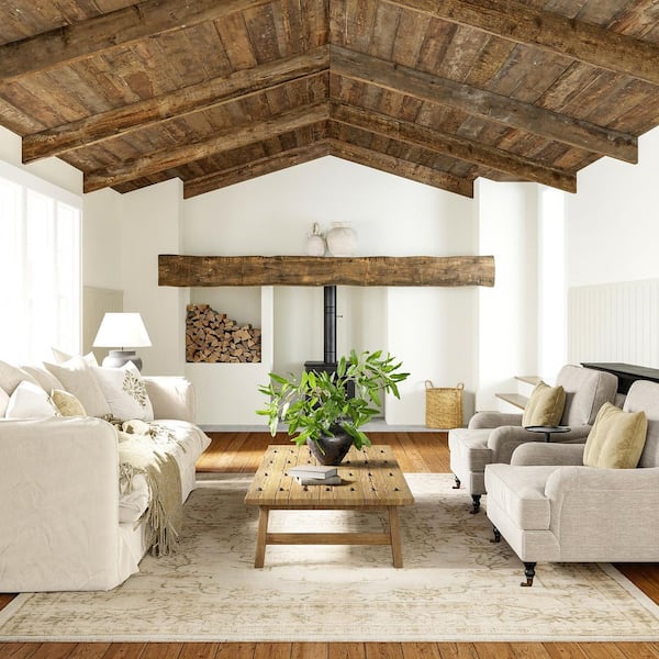 Castellan Medallion Wool Cotton Beige 3 ft. x 5 ft. Indoor/Outdoor Patio Area Rug