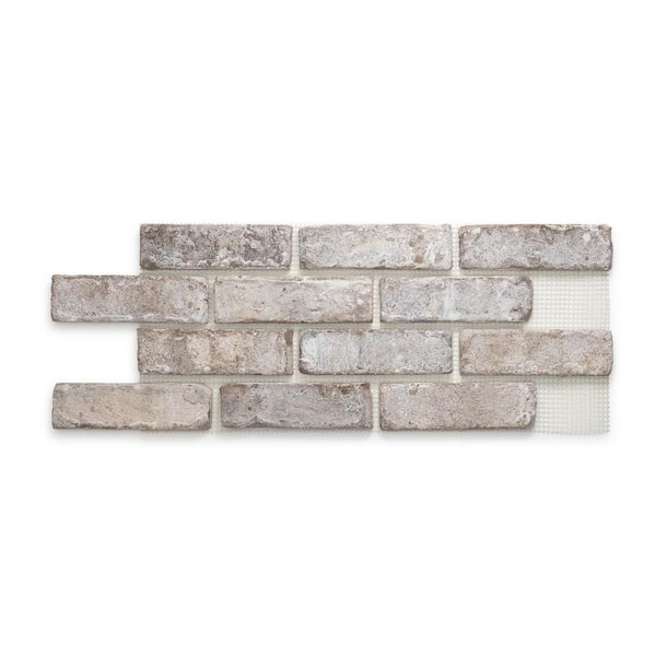 Tahoe 4.25 in. x 30.5 in. x 12 in. Clay Brickwebb Thin Brick Sheets-Flats (Box of 5-Sheets)