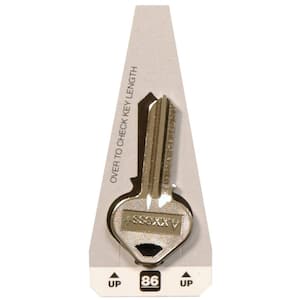 #86 Blank Russwin Lock Key
