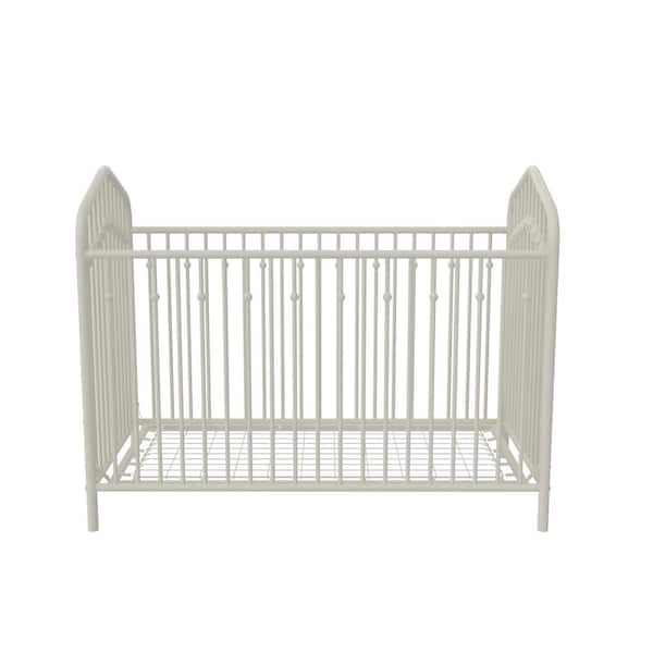 Novogratz Bushwick Off White Metal Crib 8006179N The Home Depot
