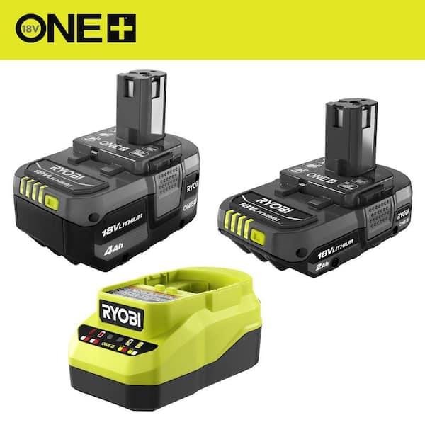 ONE+ 18V Lithium-Ion Starter Kit with 2.0 Ah Battery, 4.0 Ah Battery, and Charger