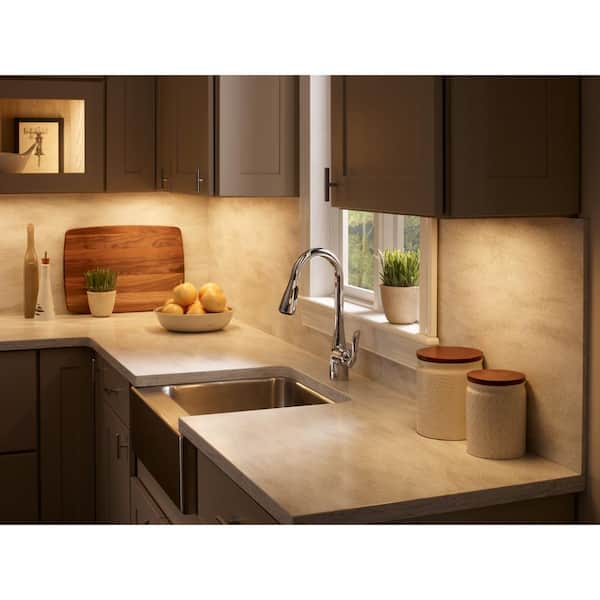 KICHLER 6U Series in. LED Textured White Under Cabinet Light 6UCSK08WHT  The Home Depot