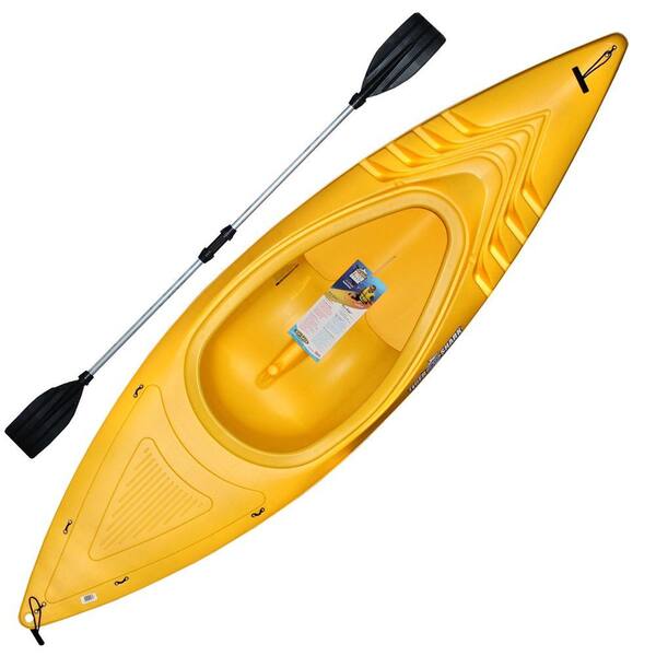 Emsco 9 ft. 250 lb. Yellow Shark Kayak with Deluxe Sport Paddles