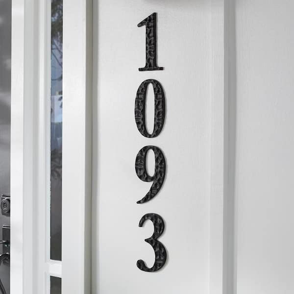 6 in. Black Cast Iron House Number 9