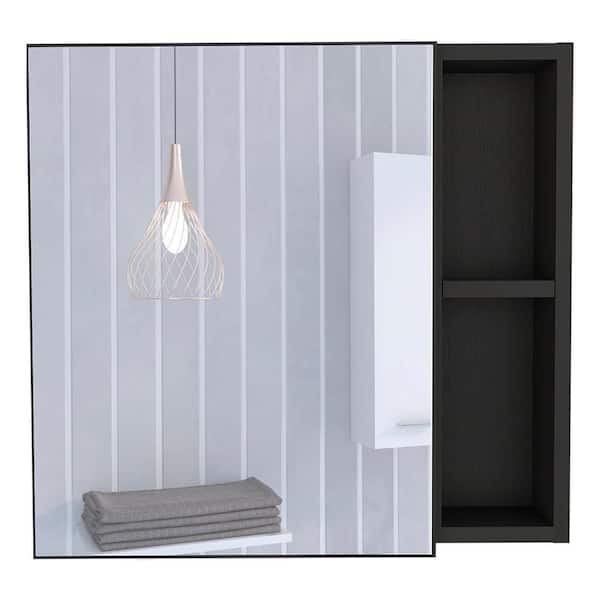 White 19.6 in W x 18.6 in. H Farmhose Rectangle Engineered Wood Framed Mirror Wall Mirror Vanity Mirror