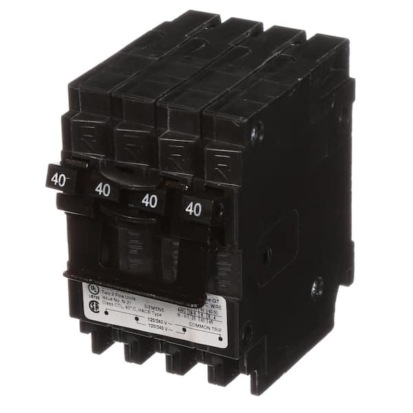 ちたま　2点 Siemens Two 40 Amp Double Pole Type QT Quad Circuit Breaker