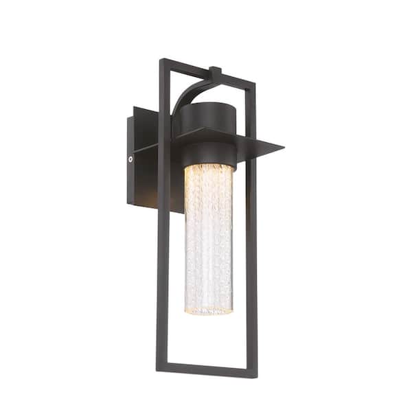 Eurofase Medium 1-Light Black Integrated LED Outdoor Wall Sconce