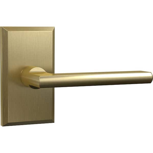 DELANEY HARDWARE Bravura Charlotte 939-0 Passage (Hall/Closet) Door Knob Solid Brass Satin Brass w/ round trim