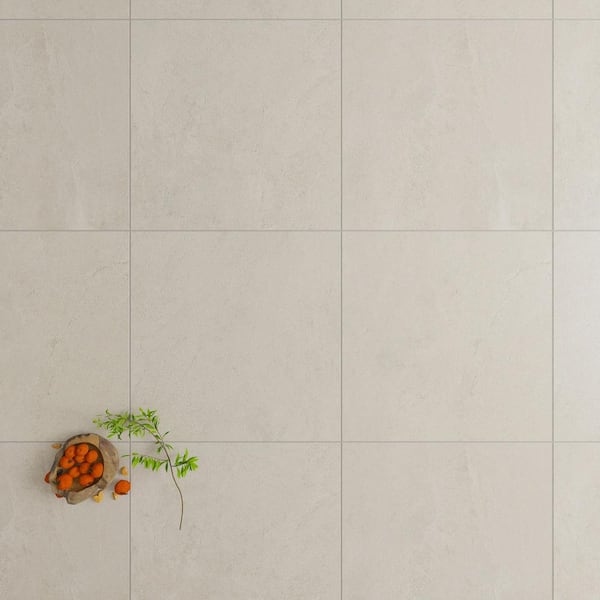 Italian Metalia Porcelain 24 in. x 24 in. x 9mm Flooring and Wall Tile - Ivory (4 PCS, 16 sq. ft.)