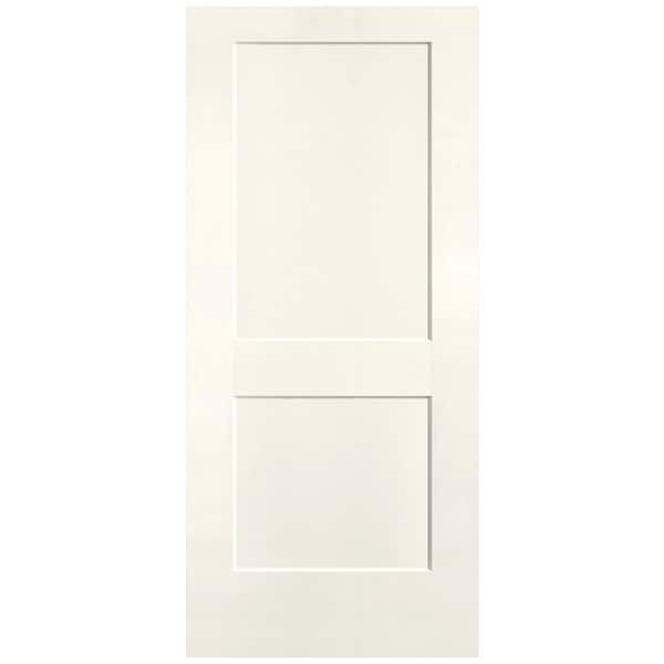 Masonite 36 in. x 80 in. 2-Panel Logan Single Bore Hollow Core Ivory Keys Molded Composite Interior Door Slab
