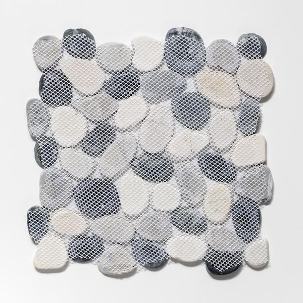 Reviews for CRUZ BAY STUDIO Sliced Pebble Tile Grey/Black