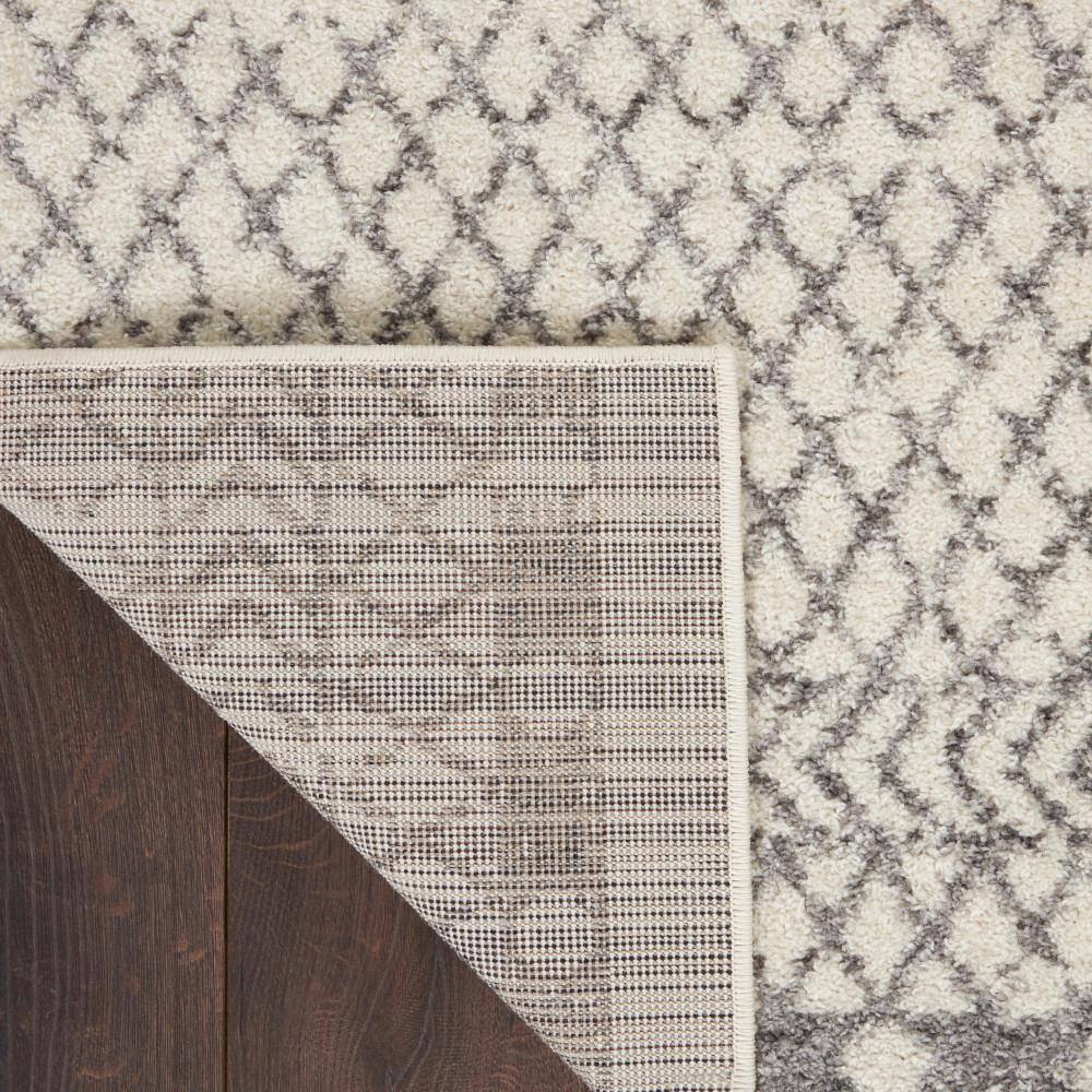 Scandinavian Geometric Soft-Feel Gray Synthetic 5'3" x 7'3" Area Rug
