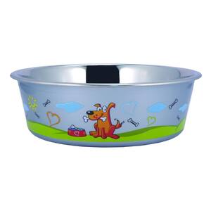 Large Stainless Steel Sneaky Dog Design Fusion Bowl