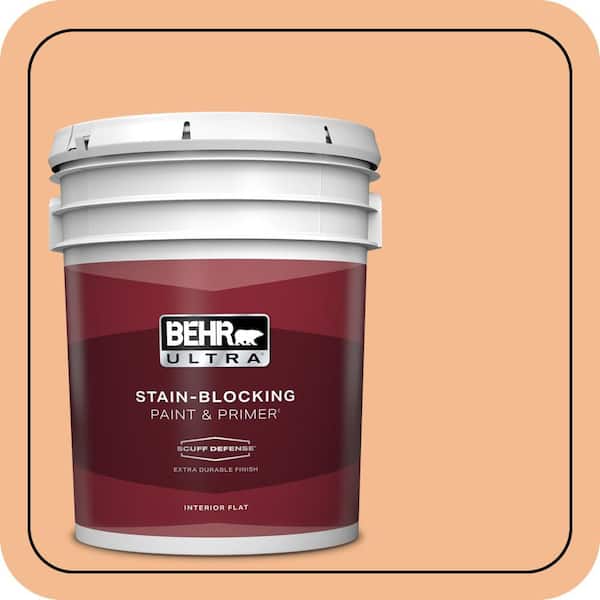 BEHR ULTRA 5 gal. #270D-4 Brandy Butter Extra Durable Flat Interior Paint & Primer